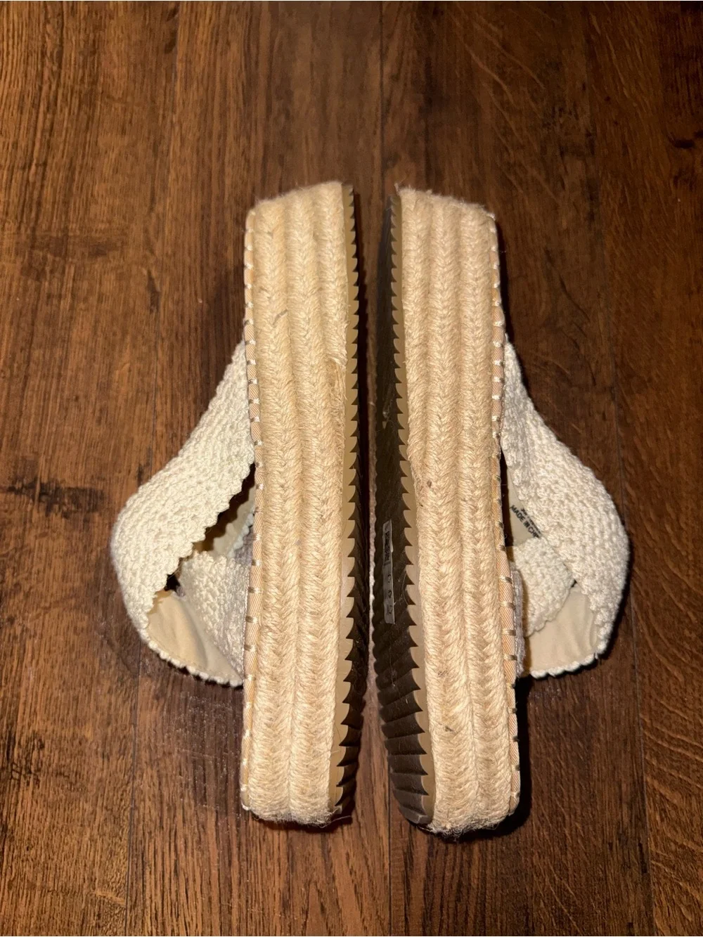 ASOS Jazlyn Wide Fit Flatform Mules Beige Size 10